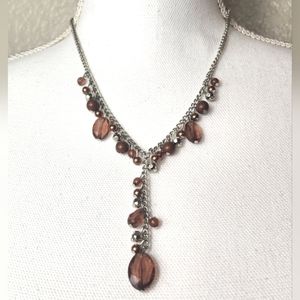 Beaded Jewelry Set Necklace and Matching Earrings